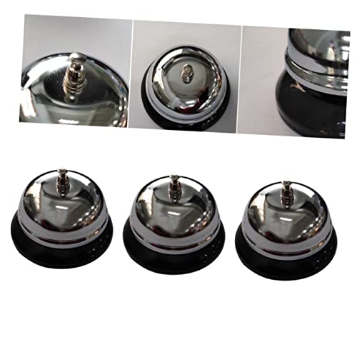 GARIOUANS 3 pièces Cloche de Service Acier Inoxydable pour Restaurants et Réceptions Sonnette de Bureau Classique pour Hôtels Cafés et Bars