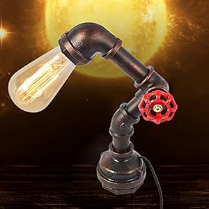 Tafellamp, vintage E27 bureaulampen retro industrieel steampunk nachtlampje industriële lamp lamp lamp van metaal voor…