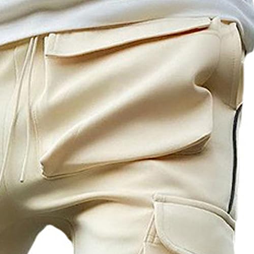 JEsilunmaMY Men's Multi-Pockets Cargo Joggers Pants Stretch Workout Gym Casual Trousers Athletic Running Straight Sweatpants3