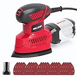 🧰【Effiziente Staubsammlung und staubdichter Schalter】 Eingebaute Vakuumlüfterblätter, starke Wärmeableitungskapazität, elektrische Mühle mit Staubbox und Staubsaugeranschluss machen den Arbeitsbereich sauberer und bequemer