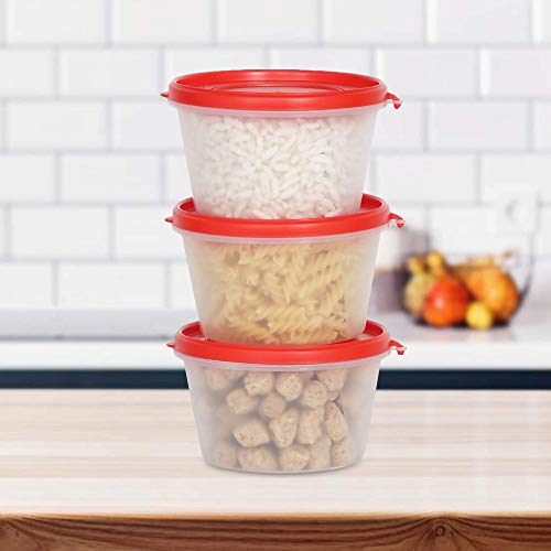 Image of Cutting EDGE Nesterware 750ml Stackable Food Container (Set of 3, Red)