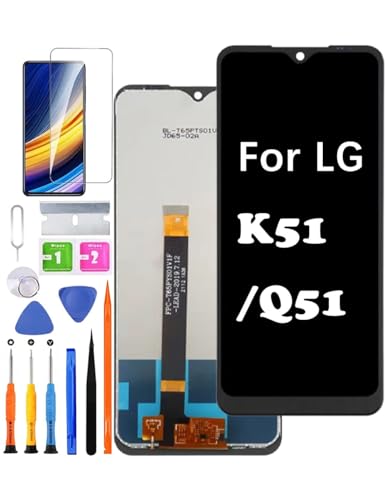 Screen Replacement for LG K51 / Q51 LM-K500UM K500MM K500QM Q510N LCD Display Touch Digitizer Assembly + Tools