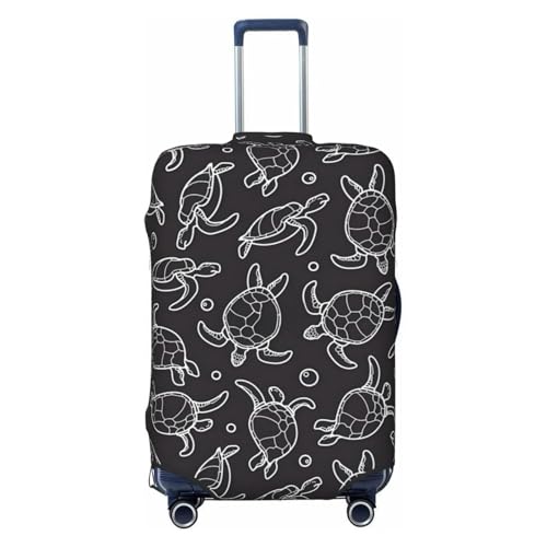 Turtle Pattern Luggage Protector,Scratch Travel Suitcase Cover Suitcase Fits 18-32 Inch Luggage