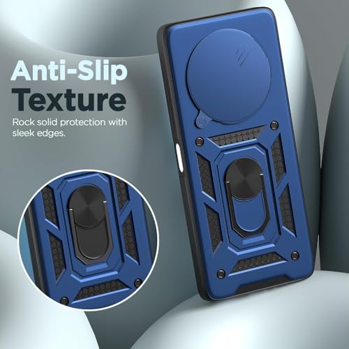 Image of AIBEX Back Cover for realme P1 5G / realme 12+ 5G / realme Narzo 70 Pro 5G | D10 Tough Armor Case | Sliding Camera Shield | 360 Protection | Kickstand Ring Holder | Military-Grade Bumper Case