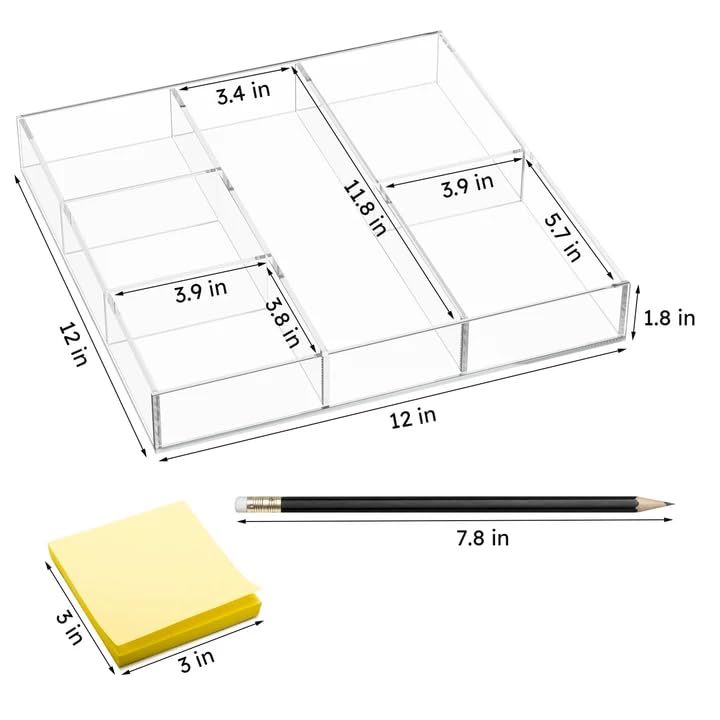 Image of HIIMIEI Acrylic Drawer Organizer (12'' x 12'')