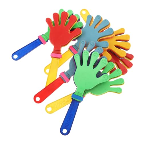 Uonlytech 8 piezas Palmas Plásticas Ruidosas Colores Vivos Juguetes para Fiestas Eventos Deportivos Animación Segura y Adultos
