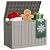 LubanNese Outdoor Storage Box, 50 Gallon Waterproof Resin Deck Box, Storage Bin for Package Delivery, Patio Furniture Cushion, Garden Tools, Pool Accessories, Weatherproof and UV Resistant, Grey