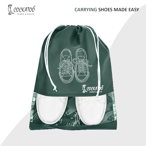 Image of Cockatoo Shoe Bag for Travel & Storage, Women & Men, Travelling Shoe Storage Bag, Shoe Storage Organizer Bag - Pack of 6 Shoe Pouch(13 x 17.32 Inch)