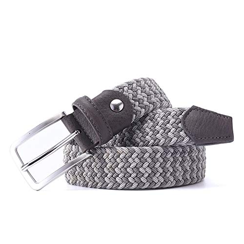Ceinture élastique tissée pour hommes avec boucle recouverte de 3.5 cm de large