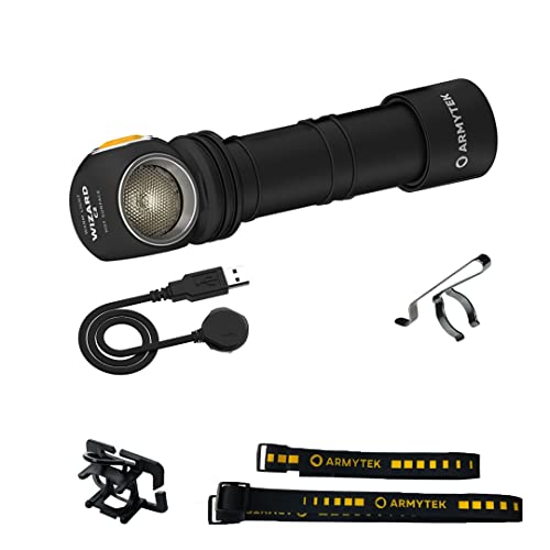 Armytek Nowość latarka czołowa Wizard C2 v4 ciepła biel 1120 lumenów LED latarka magnes ładowanie USB