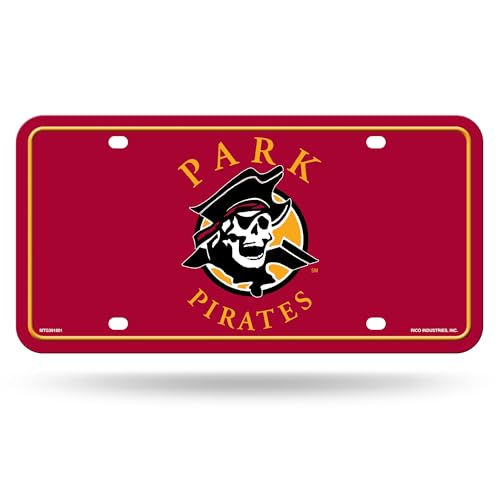 Rico Industries NCAA Park Pirates Metal Auto Tag 6" x 12" - Great for Truck/Car/SUV