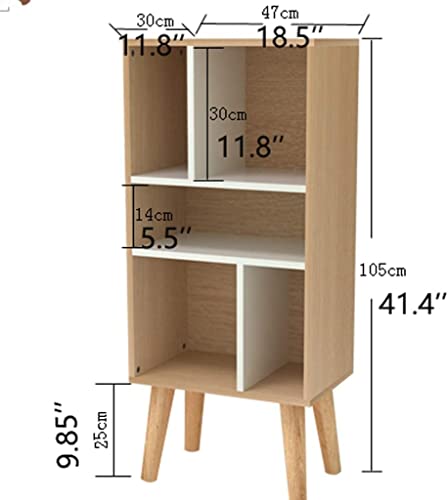 Bookcase Nordic Creative Wood Bookshelf Living Room Storage Box Floor Bookcase Simple Bedroom Multilayer Bookshelves Rack Bookshelf Bedroom - Image 4
