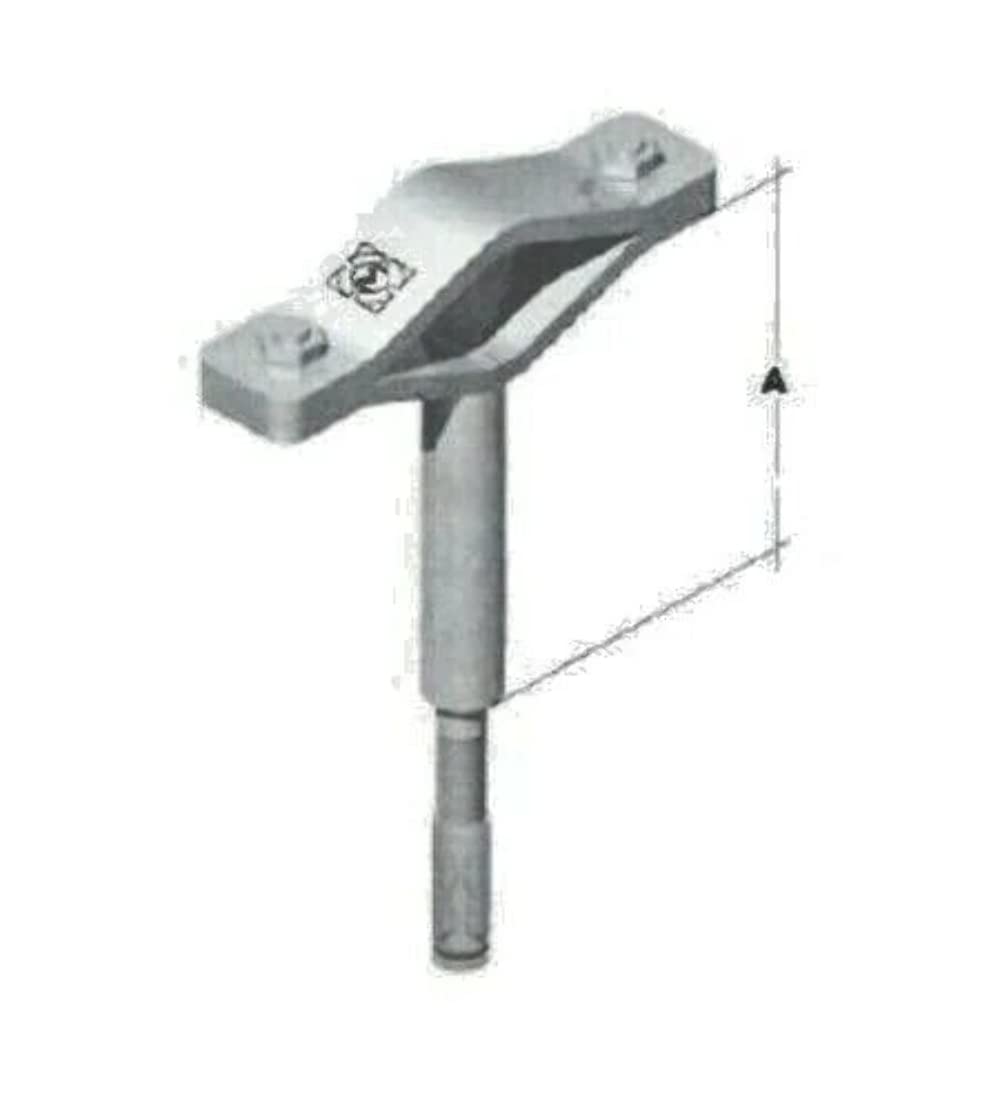Zanca Espansione Misura A cm 15 Tondo Pieno 18 mm Pali 30/60 Cavallotto 35 sp 6 Serie Pesante cod 0394