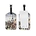 ALAZA Eiffelturm Paris Ölgemälde Luggage Tag PU-Leder Tasche Koffer-Gepäck-Aufkleber