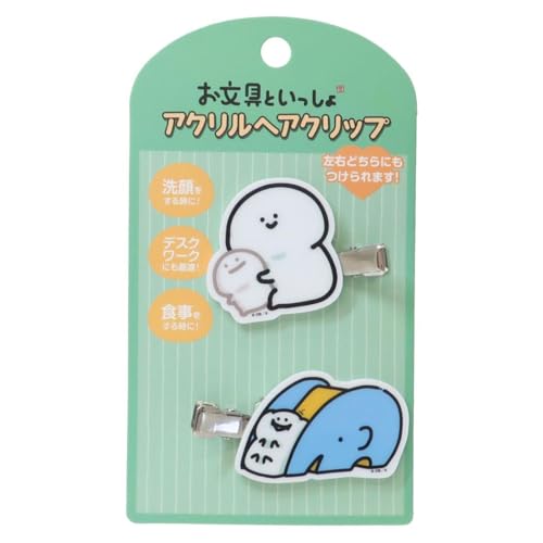 お文具といっしょ アクリルヘアクリップ(3)