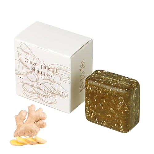 Shampoo Gegen Haarausfall,Stärkt Mit Rosmarinöl,Haarseife, Rosmarin Shampoo,Für Fettiges Haar, Shampoos&Conditioner Duo,Anti Dandruff Shampoos,Natürliches für Damen & Herren (Ingwer)
