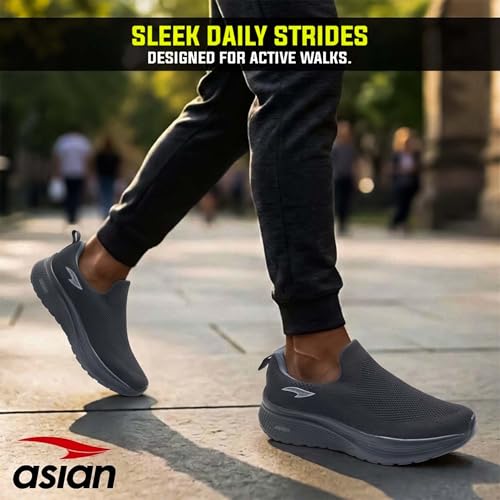 Image of ASIAN Wonderwalk-12 Walking Shoes for Men | Ultra Lightweight & Breathable Shoe| Full EVA Sole, Soft Memory Foam Insole, Easy Slip-On Comfort | Inspired by MS Dhoni Everyday Walking Style