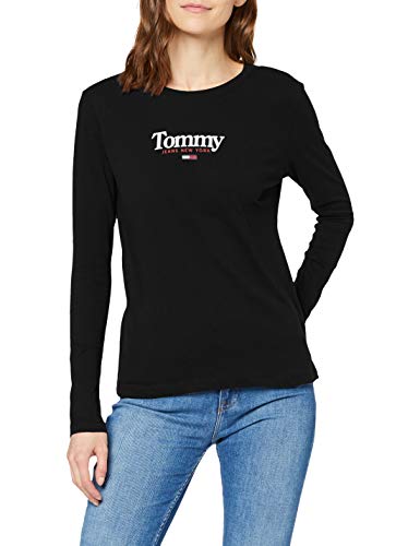 Preisvergleich Produktbild Tommy Hilfiger Damen Tjw Essential Logo Longsleeve Hemd, Black, S
