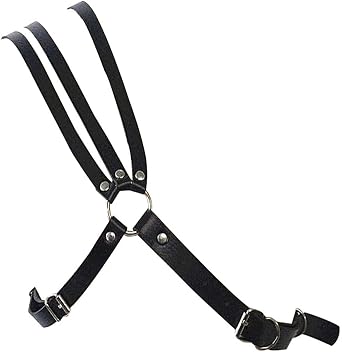Mens Body Chain Chest Harness Strap Steampunk Gothic Leather Shoulder Armors Buckles Adjustable Rave Clubwear Costume