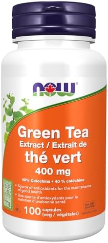 NOW Supplements Green Tea Extract 400mg Capsules, 100 Capsules