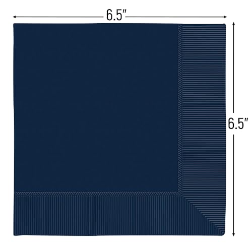 Navy Blue 2-Ply Lunch Paper Napkins - 6.5