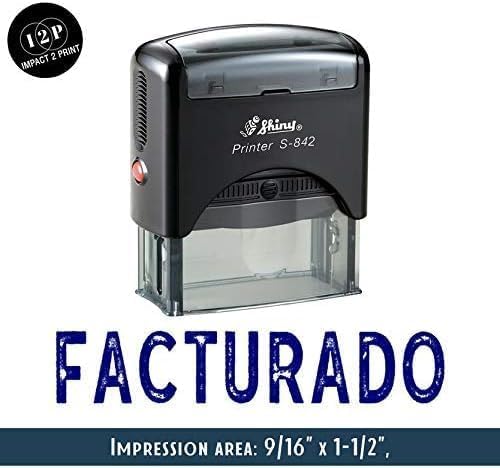 Tampon Shiny S-842 Facturado encre bleue à marquage précis