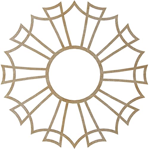 Image of Ekena Millwork 40 inchOD x 14 1 /8 inchID x 1 /4 inchT Augustus Wood Fretwork Pierced Ceiling Medallion, Birch