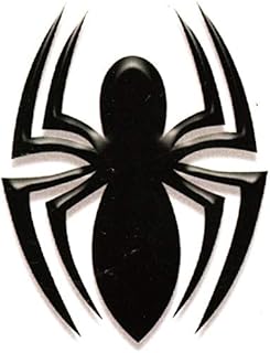 3 Inch Ultimate Spider-Man Black Logo Decal Spiderman Marvel Comics Removable Peel Self Stick Adhesive Vinyl Decoration Wall Sticker Art Kids Room Home Decor Boys Nursery 2 x 2 1/2 Inch Tall