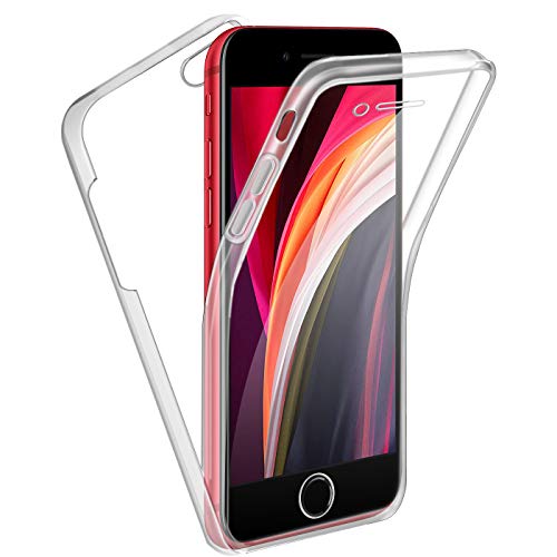 Reshias Funda para iPhone SE 2020,360Full Body Proteccin [Suave TPU Silicona Delantero] [PC Dura Atrs] Transparente Flip Protectora Carcasa para iPhone SE 2020 / iPhone 7/8 (4,7 Pulgadas)