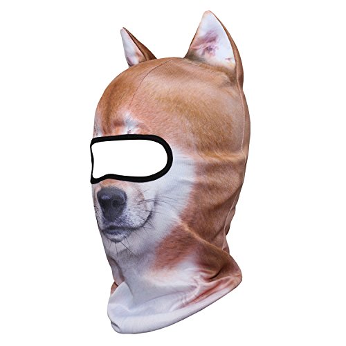 Image of WTACTFUL 3D Animal Ears Balaclava, Breathable Face Mask for Halloween