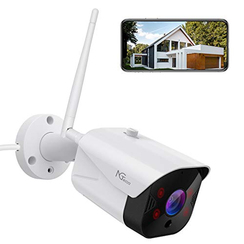 Security Camera Outdoor, 1080PHD 2.4G WiFi Wireless Cameras for Home Security - Smart IP Surveillance Cam Waterproof with Night Vision/2-Way Audio/Motion Detection/SD Cloud Storage/App Remote