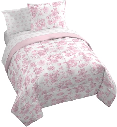 Image of Jay Franco Comforter Set Includes Sheets and Pillow Covers - Soft and Cozy Bed Set for Stylish Room Decor, Official Licensed Bedding, Multi - Hello Kitty, 7 Piece Queen