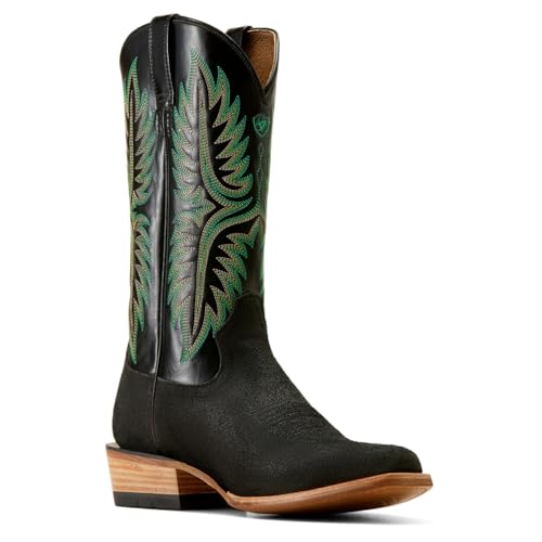 Ariat Mens Futurity Rider Embroidered Square Toe Pull On Casual Boots Mid Calf - Black3