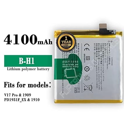 Image of B-H1 Battery for Vivo V17 Pro /1909 / PD1931F /PD1931EX /1910 Battery with 1 Year Warranty**** (I57)