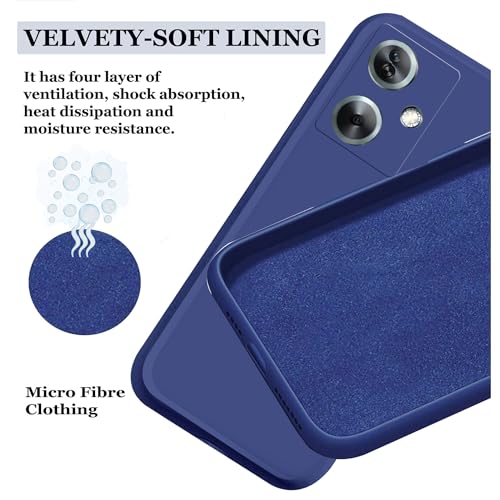 Image of A rtistque Liquid Silicone Back Cover Case for Oppo A79 5G Shockproof TPU Soft Flexible with Camera Protection - Blue