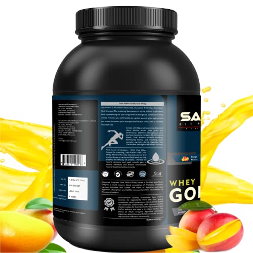 Image of Samfit Pro Gold Class Whey | Mango Mighty | 1kg