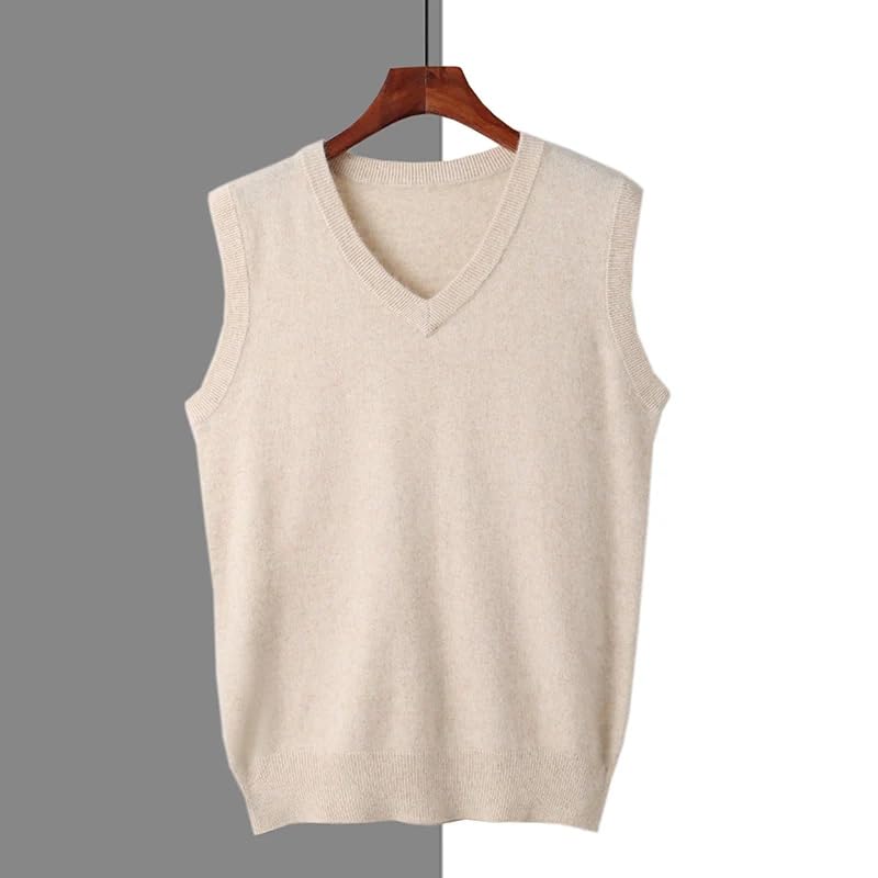 Men's Sweaters Vest Sleeveless V-Neck Casual Young Style Pullover Solid Knitted Waistcoat Tops3
