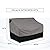 FORSPARK Patio Furniture Covers Waterproof, Outdoor Sofa Covers for Loveseat, Fits up to 54 W x 38 D x 35 H inches, Grey & Black