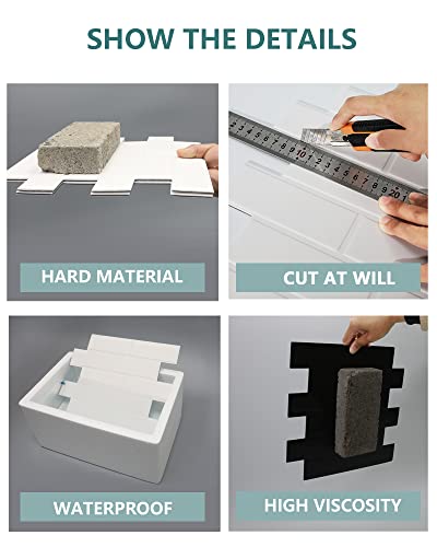 Sabonpop 10 Sheet New Hard Materials Peel And Stick Backsplash Tile Pvc, 3D Peel And Stick Wall Panels For Living Room, Bathroom, 12 X 12Inch （White）… #TOP4