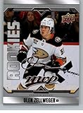 2024-25 Upper Deck MVP SILVER SCRIPT #221 Olen Zellweger Anaheim Ducks RC Rookie Card Official NHL Hockey Card in Raw (NM or Better) Condition