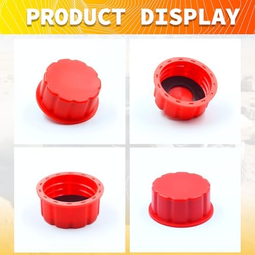 4 PCS Universal Gas Can Cap Replacement - Coarse Thread Fuel Tank Lid Fits 1/2/5/10+ Gallon Gas Cans, Compatible with Midwest, Briggs & Stratton, Scepter & Most Plastic/Metal Jerry Cans - 2