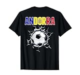 Andorra Fútbol Fans Jersey Andorra Fútbol En Pared Cracked Camiseta, Hombre, Negro, XL