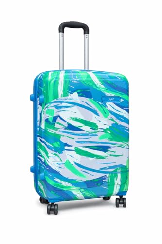 Image of Skybags Euphoria Printed Luggage Trolley Set with 8 Wheels and in-Built Combination Lock (55+65+75 cm) Unisex 5 Years International Warranty Dark Blue