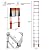 LUISLADDERS Telescoping Ladder Multi-Use Telescopic Extension Ladder One-Button Retraction Anti-Pinch and Anti-Slip 330 Lb Capacity (12.46 Feet)