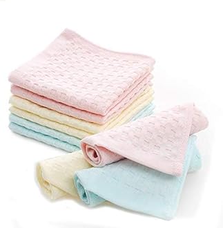 ELEG & STILANCE Cotton Handkerchiefs | Face Towels | Hand Towel | Rumals for Women | Extra Soft & Super Absorbent | Set of 12 (11" x 11") | Casual Style, Multicolored