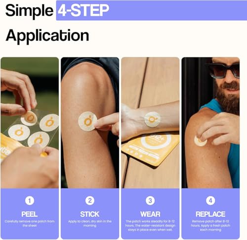Premium High Dose NAD+ Patches for Women and Men – 5X Stronger - A New Kind of NAD+ Patch for Daily Energy & Focus – Wellness Patches - Water Resistant, Vegan, Extra Strong, 30 pack, 1 Months Supply - Thumbnail 4