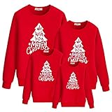 TMOYJPX Jersey Navideño Familiar a Juego Mujer Hombre Niña Niño Bebe Camisetas Jersey Navidad Familia Barato Jersey Navideño Pareja Sudaderas Navidad Familia