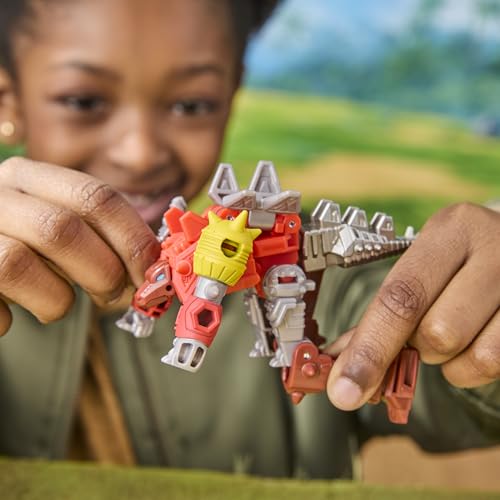 Transformers CYBERWORLD Dinobot Snarl Cyber Changers 4-Inch Action Figure, Quick Change to Dino Mode, Robot Toys for Boys and Girls 6 and Up - image 5