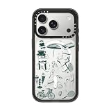 CASETiFY インパクトiPhone 17 Pro ケース [MagSafe対応/薄型 軽量/耐衝撃] - Cafe Club Illustrations - クリア ブラック