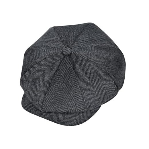 jerague Wool Newsboy Cap for Men Women Classic Vintage Gatsby Lvy Cabbie Hat Flat Beret Cap Adjustable